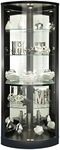 Howard Miller Jaime Curio Cabinet - Floor Mount Showcase Black Finish Adjustable Shelves & Levelers Illuminated Interior Lightning Perfect for Living Room Office and Room Decor