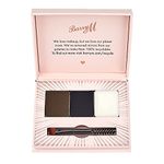 Barry M Cosmetics Fill And Shape Brow Kit Palette, With Styling Soap, Shade Dark