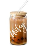 NewEleven Gifts For Wife, Her - Wife Gifts From Husband - Gifts For Her - Wife Gifts Ideas For Women, Bride To Be, Fiancee, Wifey - 16 Oz Coffee Glass