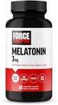 FORCE FACTOR Melatonin 3mg, Drug-Free Supplement, Vegan, Non-GMO, 60 Vegetable Capsules