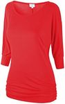 Match Women's 3/4 Sleeve Drape Top 