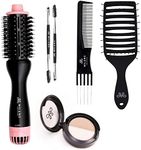 Milano Collection Wig Styling Kit, Hot Air Brush, Gentle Brush, and Teasing Comb, Ideal for Wigs and Natural Hair, includes a Scalp Illusion Duo, a Deluxe Lace Wig Concealer