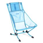 Helinox Beach Chair Lightweight, Lower-Profile, Compact, Collapsible Camping Chair, Blue Mesh, with Pockets