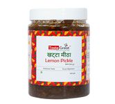 Taste Great Khatta Meetha Lemon Pickle (600g) I Sweet Lemon Pickle - Oil free I Homemade Meetha Nimbu ka Achaar I Punjabi Nimbu ka Achar I Special casement box packing