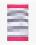 Liveology Tula Stripe - Fuschia Woven Turkish All-Purpose Ultra-Light 180 GSM Towel | Bath, Beach, Pool, Travel & Sport | Blend of Bamboo Viscose & Cotton | Breathable & Highly Absorbent