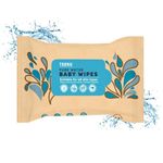 Terra® Bamboo Pure Water Baby Wipes (Unscented) Dermatologically Tested, 100% Biodegradable FSC®, Dermatest®, Vitamin E, 0% Plastic, Plant-Based, Paraben & Alcohol-Free, Travel Pack, 24 Wipes (Pack of 1)