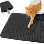 Emily Pets Cat Litter Mat | Double Layer Honeycomb Design with Large Holes | Waterproof, Non-Slip & Easy to Clean