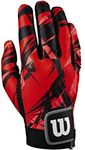 WILSON Clutch Racquetball Glove - Right Hand, Large, Bred/Black