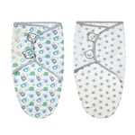 Vicloon Baby Swaddle Wrap, 2Pcs Swaddle Blankets, Newborn Swaddle Blanket Wrap, Organic Cotton Baby Blanket Wrap for Baby 4-6 Months 14-18lbs