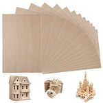 20 Pieces Basswood Sheet, 1/16 x 12 x 8 Inch Thin Plywood Wood Sheets for Crafts