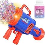 Bazooka Bubble Gun w/Bubble Solution - 88 Holes Bazooka Bubble Machine Gun, Bubble Gun Blaster, Bubble Bazooka, Automatic Bubble Blaster