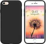 GUAGUA for iPhone 6S Plus Case iPhone 6 Plus Case Liquid Silicone Gel Rubber Cover with Soft Microfiber Cloth Lining Cushion Case Shockproof Protective Phone Cases for iPhone 6S Plus/6 Plus Black