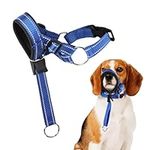 Deaguid Dog Head Collar with Safety Strap, Adjustable Headcollar for Dogs, Dog Head Harness to Stop Pulling, Anti Biting Barking (M)