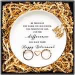 Retirement Gifts for Women – Ring Dish with Gift Box and Card | Female Retirement Gifts for Teacher Coworker Nurses | Happy Retirement Appreciation Gifts for Boss Wife 2023 | by Amy Holt Bridal