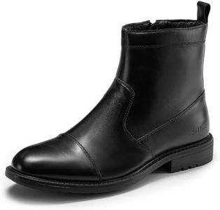 Arkbird Mens Chelsea Dress Boots Side Zipper Genuine Leather Classic Fashion Casual Slip-on Ankle Boots for Men
