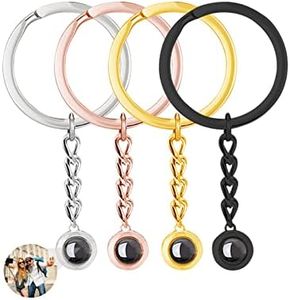 Collienght Custom Keychain with Photo I Love You 100 Languages ​​Projection Keychain Cute Keychain Charms Memory Remembrance Keyring (Projection Keychain - 1)