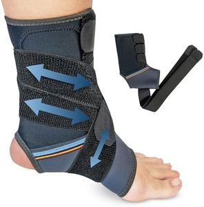 Tobillera para Esguince Hombre y Mujer con Placas de Soporte de PVC y Bandas de Compresión Ajustable. Tobillera para Deportes y Exterior con Protección Contra Impactos, Apta para Llevar con Zapatos