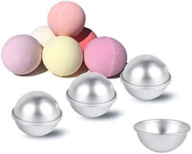 Bloss DIY Metal Bath Bomb Mold DIY Homemade Round Sphere Fizzy Bombs with 1 Size 4 Set 8 Pieces-2.2 Inch