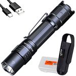 Fenix PD35R Tactical Flashlight, USB-C Rechargeable, 1700 Lumen with LumenTac Organizer