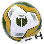 Franklin Sports Portland Timbers MLS Soccer Ball, Official Size 5, High-Gloss Abrasion-Resistant Cover, Foam Cushioning, Air Pump Included