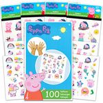 Peppa Pig Sticker and Tattoos Party Favors Super Set Bundle ~ 200 Peppa Pig Temporary Tattoos and Stickers (Peppa Pig Party Supplies)