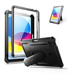 DEXNOR Case for iPad 10th Generation (2022 Release), 360 Protective Full Body Case with Built-in Screen Protector Bumper Case for iPad 10.9 "(2022) - Black