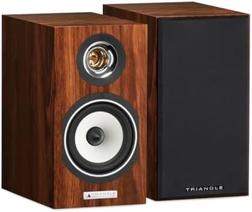 Triangle - Enceintes Bibliothèques Hi-FI Titus EZ - Puissance Admissible 60W - Rendement 90 DB/W/m – Polyvalente Musique et Home-Cinéma - 168 x 305 x 267 mm- Teck (Paire)