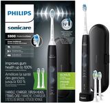 Philips Sonicare ProtectiveClean 5300 Rechargeable Electric Toothbrush, Black, AMZ Exclusive, HX6423/34
