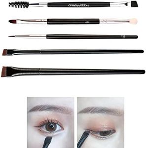 Pincel Sesgado, Brocha Biselada Cejas, Angled Brush, Pinceles Ojos, Brocha Cejas, Pincel Delineador, Pincel Cejas, Pinceles Delineadores, Pincel Delineador de Ojos, Cepillo Cejas, Brocha Delineador