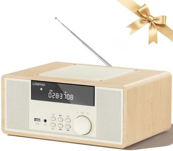 LONPOO Retro Stereo System with CD Player for Home Speaker 30w Bluetooth