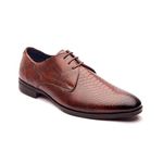 Michael Angelo Latest & Stylish Self Snake Design Brown Dress Derby Synthetic Leather Lace Ups for Men