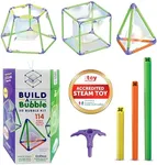 WOWMAZING Build A Bubble Montessori 3D Bubble Maker Kit for Kids 8&Up – Fun-Filled,Easy-to-Use 57-Piece STEM Building Toys Kit– Indoor Educational STEAM Bubble Toys That Help Your Child's Development