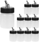 Ophir 10 x 22CC Dual Action Airbrush Plastic Bottle Jars Professional Paint Cup Air Brush Accessories