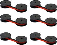 Typewriter Ink Spool Ribbon GR1,Printerfield Twin Spool Ribbon for Olympia Typewriter - Red & Black(6pcs)