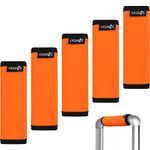 Cosmos 5 Pieces Fluorescence Orange Comfort Neoprene Handle Wraps/Grip/Identifier for Travel Bag Luggage Suitcase Travel Bag Luggage Suitcase Travel Bag Laptop Computer Tote Briefcases