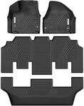 YITAMOTOR Floor Mats Fit for 2017-2025 Chrysler Pacifica 7or 8 Passenger Model (No Hybrid Models), Included 3 Row All Weather Protection TPE Floor Liner Set, Black