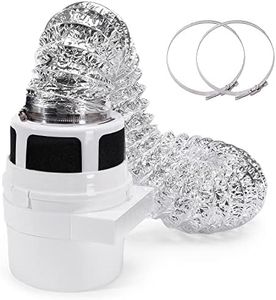 【UPGRADED】NOORNY 3 in1 Indoor Dryer Vent Kit Lint Catcher Bucket Box for Electric Clothes Dryer with 4 Inch 5 Feet Silver Duct