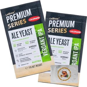 LalBrew Verdant IPA Brewing Yeast (2 Pack) - Make Beer at Home - 11 g Sachets - Saccharomyces cerevisiae - Sold by CAPYBARA Distributors Inc.