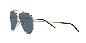 Ray-Ban Reverse Unisex UV Protected Blue Lens Pilot Sunglasses - 0RBR0101S92023A59