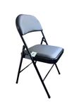 impsuk Heavy Duty Folding Padded Chair Steel Metal Frame 100 KG Space Saving Foldable Chair