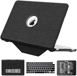 KAIJIAbox Compatible with MacBook Neo Case 13 inch A3404 2026 with A18 Pro Chip, 4 in 1 Kit Seamlessly Closes & Anti-Crack | Hard Shell Woven Fabric Cover | Stand | Keyboard Cover | Mouse Pad, Black
