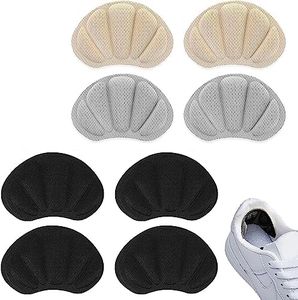 4 Pairs Coussinets de Talon,Protecteur de Soins des Pieds,Éponge Auto-Adhésif Protege Talon Chaussure,pour Empêche Frottements Ampoules Chaussures Grandes,Ajustement et Confort(Beige, Noir, Gris)