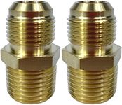 2PCS 1/2" Flare x 1/2 Inch NPT Male