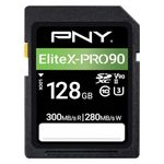 PNY 128GB EliteX-PRO90 UHS-II SDXC Memory Card – R300MB/s W280MB/s, U3, V90, 8K UHD, Full HD, UHS-II for Professional Photographers & Content Creators, DSLR, Mirrorless Cameras, Advanced Video Cameras