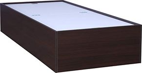 Kingover Engineered Wood Box Storage Single Bed in Walnut Colour