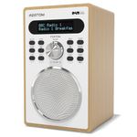 DAB/DAB+ Digital FM Radio with Bluetooth, Alarm, Presets, Wood Effect, Headphone socket, Mains plug (Foxton Oak)