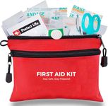 Lightweight and Compact Double Zipper First Aid Kit, Compact First Aid Safety Kit for Outdoor and Other Occasions, Suitable for Camping, Hiking, Backpacking, Office, Sports(116 pcs)