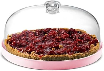 Godinger Cake Stand, Cake Plate Server with Dome, Metal Serving Tray and Shaterproof Acrylic Lid