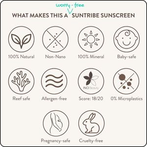 Suntribe Baby & Kids Mineral Sunscreen SPF 30, 100ml – Organic, Reef Safe, Perfume Free