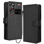 RonRun for ZTE nubia Z60 Ultra Case, Flip Phone Case with Card Holders, PU Leather Full Protective Book Cover, Shockproof, black